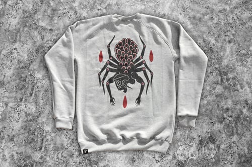 Image of "Arachne" Ash Grey Crewneck Sweatshirt