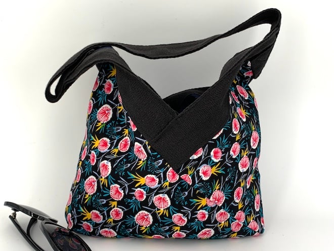 Image of Sac Y&A sparling denim and pink dandelion 