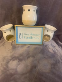 Image 2 of Cream and Beige Tea Light Warmer 