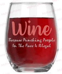 Image 3 of Funny Novelty Wine Glasses 