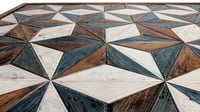 Image 4 of "Tumbling Blocks – Sand and Sea”  Reclaimed Wood Artwork