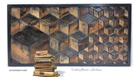 Image 1 of "Tumbling Blocks – Old Navy” Reclaimed Wood Artwork