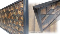 Image 4 of "Tumbling Blocks – Old Navy” Reclaimed Wood Artwork
