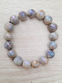 Image 1 of Labradorite Faceted Rainbow Bracelet