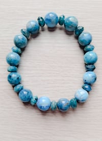 Image 1 of Blue Apatite Stone Bracelet