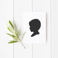 Image 4 of {5x7" size} Hand-Cut Silhouette Portrait