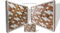 Image 3 of "Tumbling Block - Cliff Dwellings " Reclaimed Wood Artwork