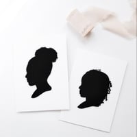 Image 2 of {5x7" size} Hand-Cut Silhouette Portrait