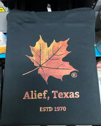 ALIEF TX BLACK CREWNECK T-SHIRT 100% COTTON