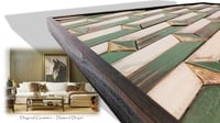 Image 3 of "Diamond Drops” Diagonal Geometric Art Reclaimed Wood Artwork