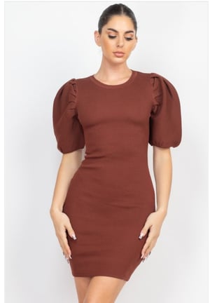 Image of Sweater Puff Dress