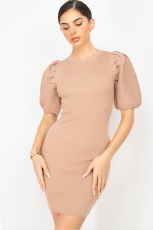 Image of Sweater Puff Dress