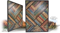 Image 1 of "Canyon" Reclaimed 1890s Oak Lath Artwork