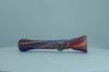 Red, white. And blue lined  chillum