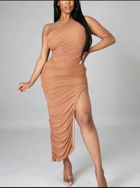 Nude One Sleeve Dress