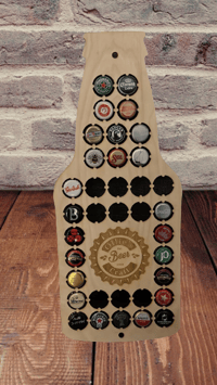 Personalised Beer Bottle Top / Cap Holder / Wall Art 