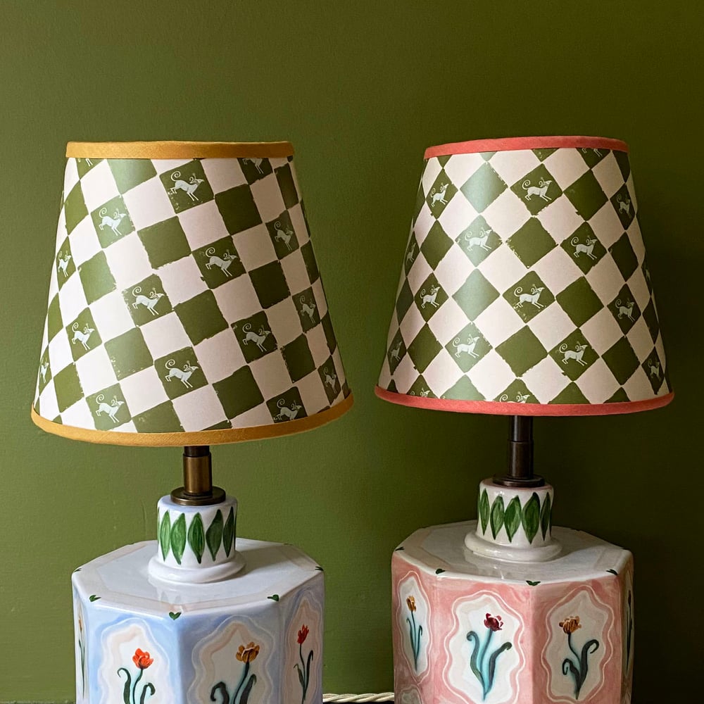 Image of Whippet Check Lampshade 