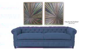 Image of Artwork Reclaimed Wood Set of Two "Starburst Charlotte" 