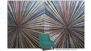 Image of Artwork Reclaimed Wood Set of Two "Starburst Charlotte" 