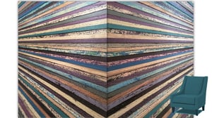 Image of Artwork Reclaimed Wood Set of Two "Starburst Charlotte"