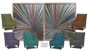 Image of Artwork Reclaimed Wood Set of Two "Starburst Charlotte" 