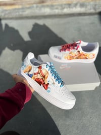 Image 2 of Luffy and Ace Custom Airforces (Coloured Laces)