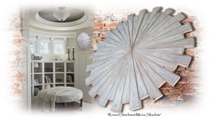 Image of Artwork Reclaimed Wood "Round Starburst Moon Shadow" 