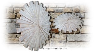 Image of Artwork Reclaimed Wood "Round Starburst Moon Shadow" 