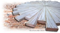 Image 4 of "Round Starburst Moon Shadow" Reclaimed Wood Artwork