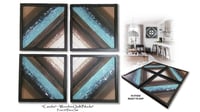 Image 1 of "Candor" ~ 4 Piece Set ~ Wooden Quilt Block Artwork