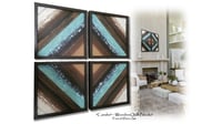 Image 3 of "Candor" ~ 4 Piece Set ~ Wooden Quilt Block Artwork