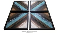 Image 4 of "Candor" ~ 4 Piece Set ~ Wooden Quilt Block Artwork