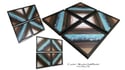 "Candor" ~ 4 Piece Set ~ Wooden Quilt Block Artwork