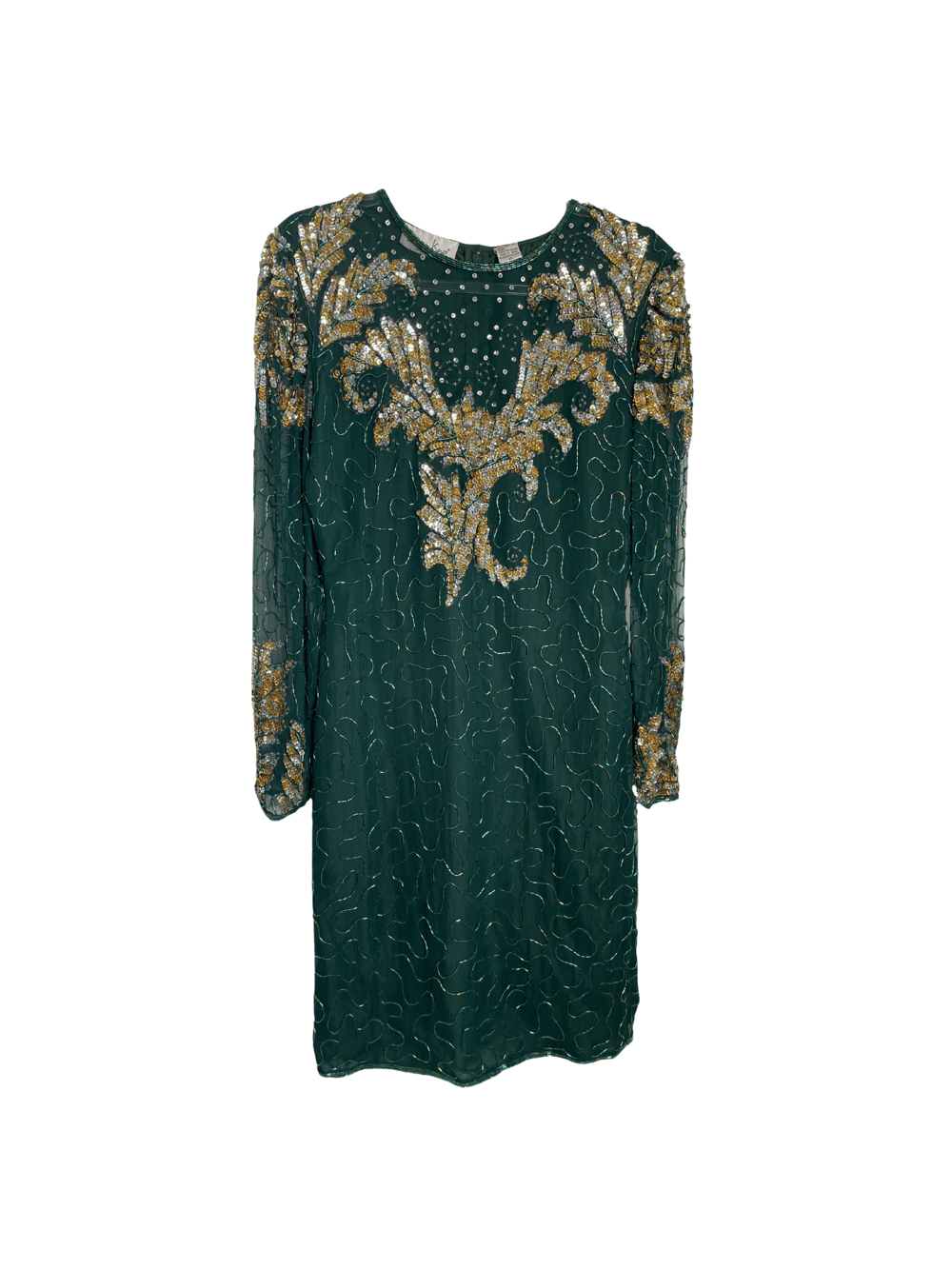 Laurence Kazar Green Sequin Dress