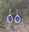 Charoite Rope Lever Back Earrings (#1183)
