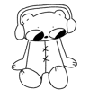 clear osito sticker
