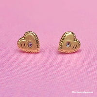 Image 1 of Tender Hearts 10K Gold Studs