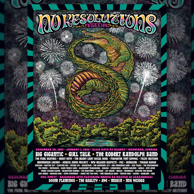 No Resolutions Festival poster | bourbon sunday