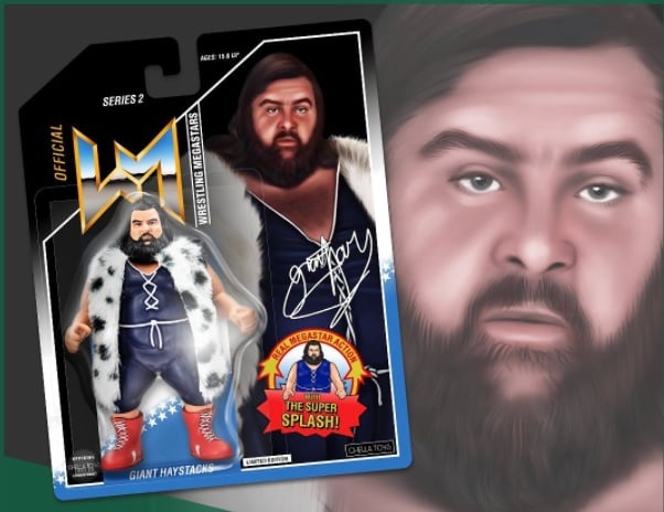 Image of **IN STOCK** GIANT HAYSTACKS Wrestling Megastars Series 2 Figure by Chella Toys