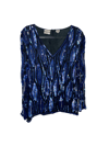 Blue & Black Sequin Blouse