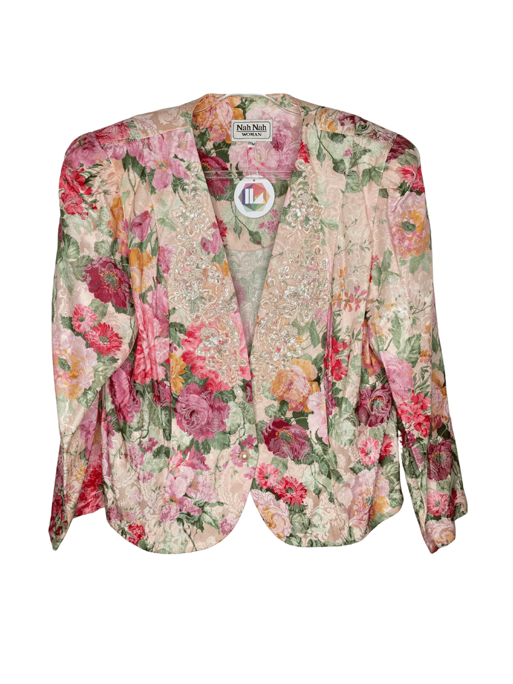 Antique Floral & Pearl Blazer