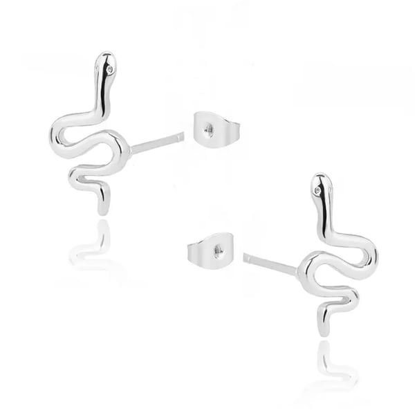 Image of Serpent stud earrings (sterling silver)