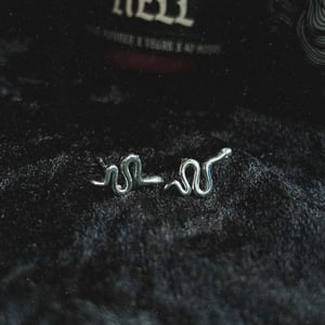 Image of Serpent stud earrings (sterling silver)