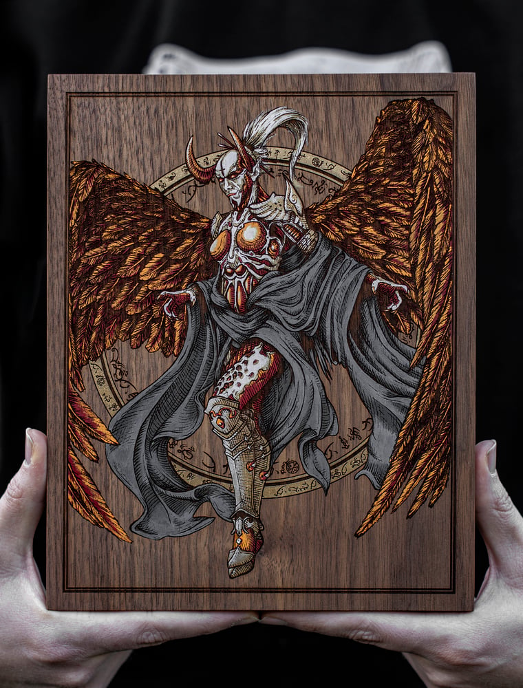 Image of The "Fallen Angel of Doom" Engraved Painting - Edition of 10