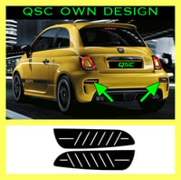 X2 Abarth 500 Facelift Rear reflector/ Fog overlay sticker 