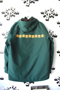 Image of everything straight parka in green 