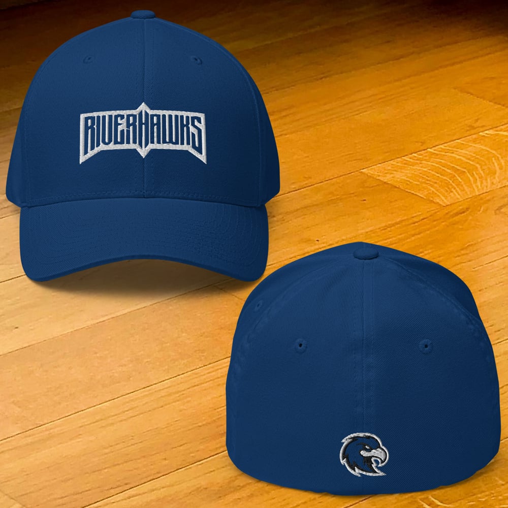 Image of Riverhawks Embroidered Fitted Baseball Hat