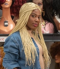 Image 1 of Blonde Box Braided Wig