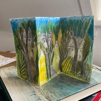 Image 2 of Angels by a village - original concertina drawing 