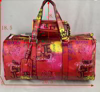 Image 2 of Large Graffiti Print Duffle Bag